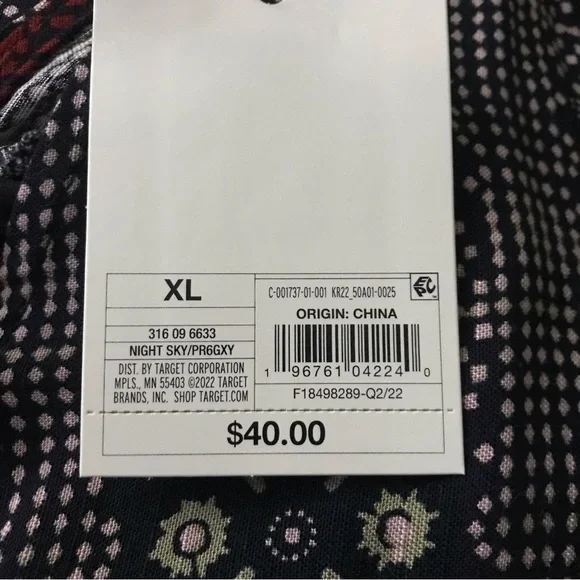 NWT Knox Rose Night Sky Boho V-Neck Button Front Maxi Dress - Picture 7 of 7